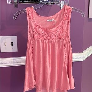 Urban Outfitters Pink Embroidered Tank Top M